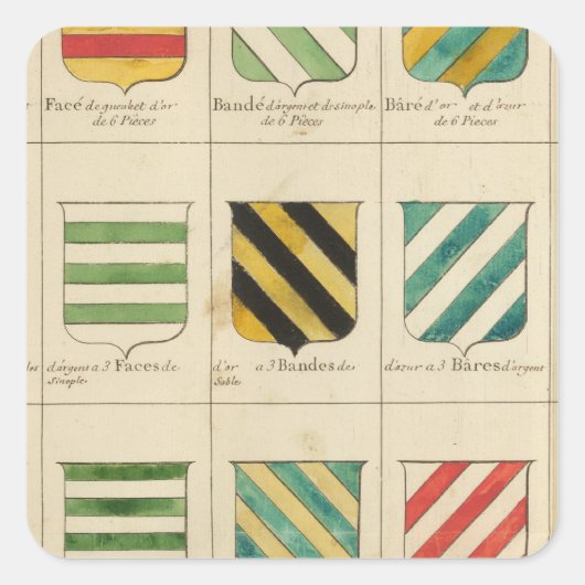 Frankrijk 22 vierkante sticker (Voorkant)