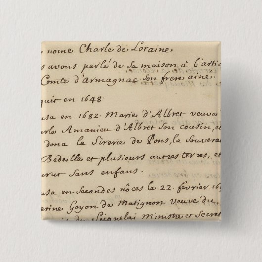 Frankrijk 24 vierkante button 5,1 cm (Voorkant)