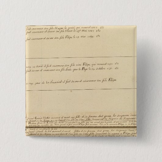 Frankrijk 32 vierkante button 5,1 cm (Voorkant)