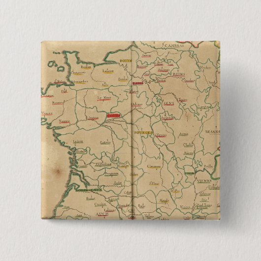 Frankrijk 32 vierkante button 5,1 cm (Voorkant)