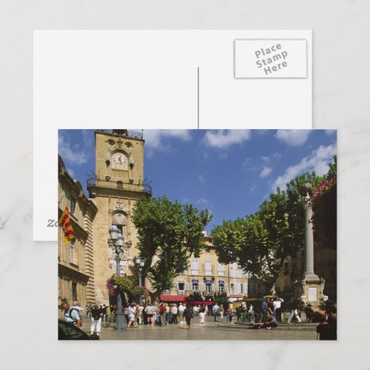 Frankrijk, Aix en Provence, La Place de la Maire Briefkaart (Voorkant / Achterkant)