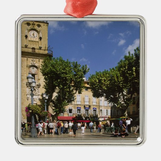 Frankrijk, Aix en Provence, La Place de la Maire Metalen Ornament (Voorkant)