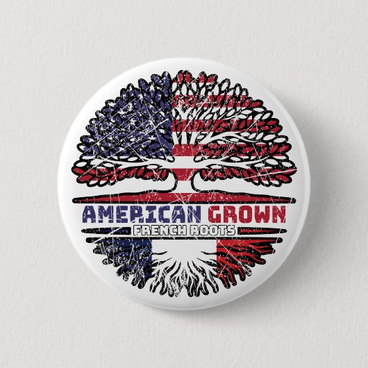 Frankrijk - Amerikaanse Amerikaanse Amerikaanse Am Ronde Button 5,7 Cm (Voorkant)