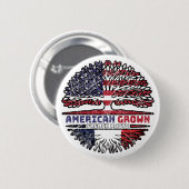 Frankrijk - Amerikaanse Amerikaanse Amerikaanse Am Ronde Button 5,7 Cm (Voorkant /achterkant)