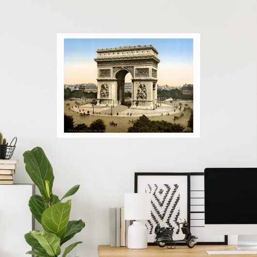  Frankrijk: Arc de Triomphe monument Paris Poster (Thuiskantoor)