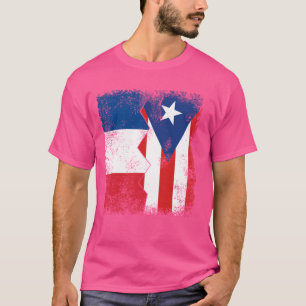 Frankrijk Argentinië vlaggen half Puerto Ricaans F T-shirt