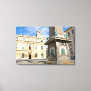 Frankrijk, Arles, Provence, Place de la Canvas Afdruk