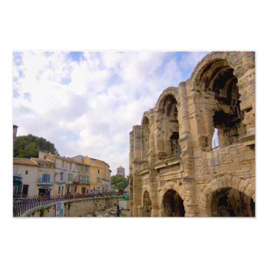 Frankrijk, Arles, Provence, Roman amphitheater Foto Afdruk (Voorkant)