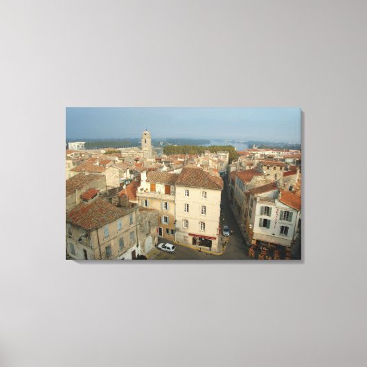 Frankrijk, Arles, Provence, uitzicht van de stad u Canvas Afdruk (Voorkant)