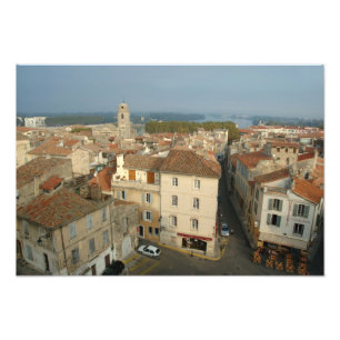 Frankrijk, Arles, Provence, uitzicht van de stad u Foto Afdruk