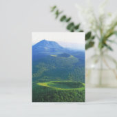 Frankrijk, Auvergne, vulkaankrater Briefkaart (Staand voorkant)