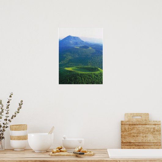 Frankrijk, Auvergne, vulkanokraters Poster (Keuken)