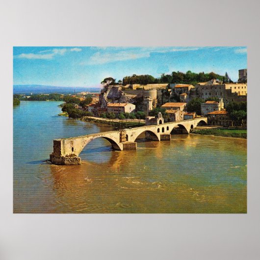 Frankrijk, Avignon; gebroken brug Poster (Voorkant)