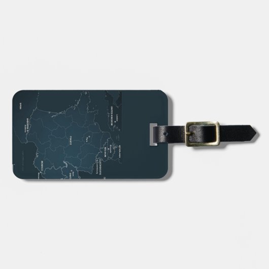 Frankrijk Bagagelabel met lederriem (Voorkant horizontaal)