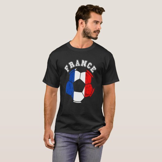 Frankrijk Bal Frankrijk Voetbalteam Franse vlag Fr T-shirt (Voorkant volledig)