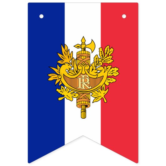 Frankrijk Banner, Emblem, Franse vlaggenpartij/bru Vlaggetjes (Eerste vlag)