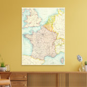 Frankrijk, België en Nederland Canvas Afdruk (Insitu (Woonkamer))