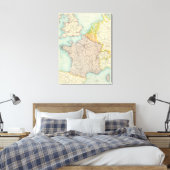 Frankrijk, België en Nederland Canvas Afdruk (Insitu (Slaapkamer))