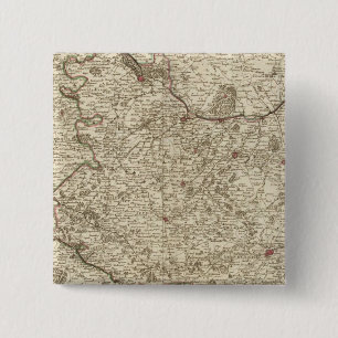 Frankrijk, België, Europa Vierkante Button 5,1 Cm