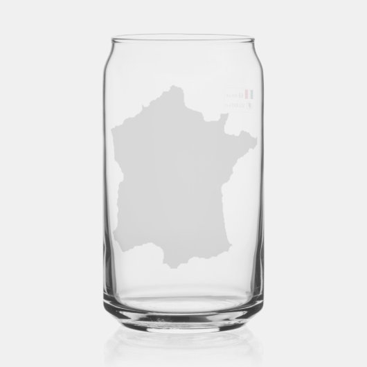 Frankrijk Blikvorm Glas (Achterkant)