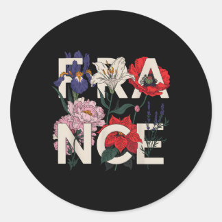 Frankrijk Bloemen Botany Franse Souvenir Botanisch Ronde Sticker
