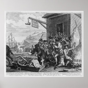 Frankrijk, Bord I van "The Invasion", 1756 Poster