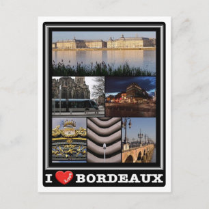 Frankrijk - Bordeaux - I Love - Briefkaart