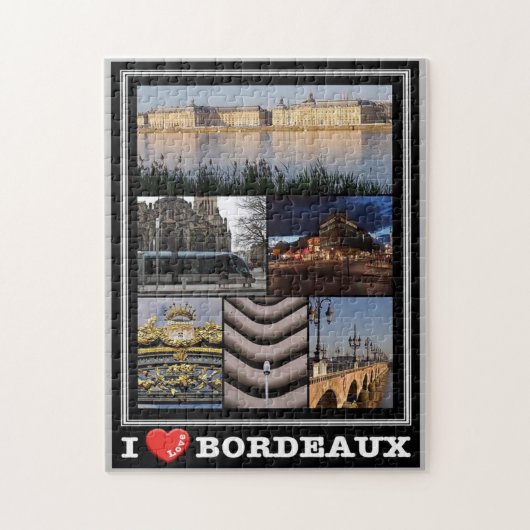 Frankrijk - Bordeaux - I Love - Legpuzzel (Verticaal)