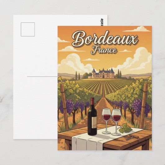 Frankrijk Bordeaux Reizen Briefkaart (Voorkant / Achterkant)