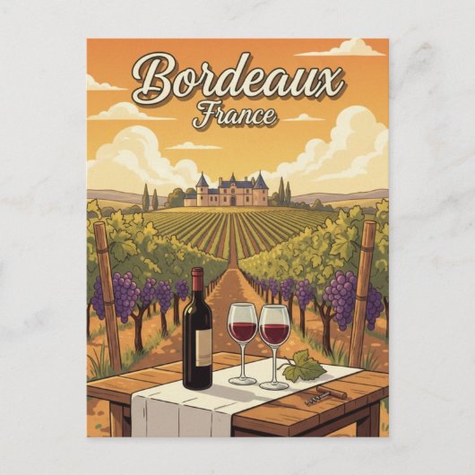 Frankrijk Bordeaux Reizen Briefkaart (Voorkant)