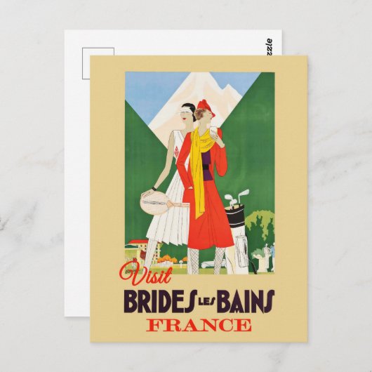 Frankrijk Brides Les Bains Alps Resort Reizen Briefkaart (Voorkant / Achterkant)