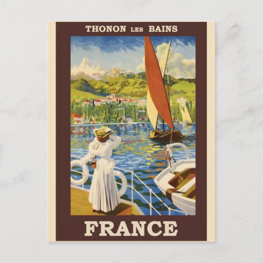 Frankrijk Briefkaart Frans Poster Vintage Travel (Voorkant)