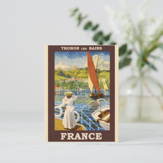 Frankrijk Briefkaart Frans Poster Vintage Travel (Staand voorkant)