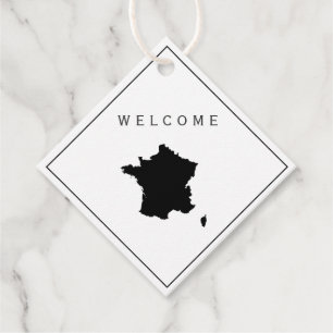 Frankrijk Bruiloft Welkomsttas Cadeau Label, Frans Bedankjes Labels