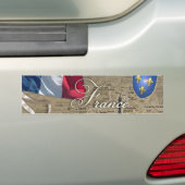 Frankrijk Bumpersticker (Op auto)