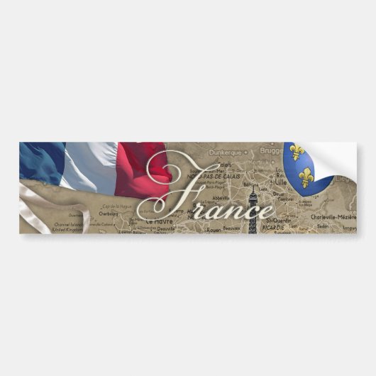 Frankrijk Bumpersticker (Voorkant)