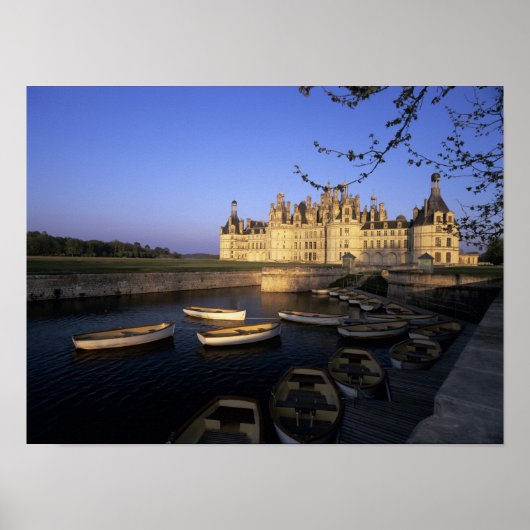 Frankrijk, Centre, Loir et Cher, Chateau Chambord Poster (Voorkant)