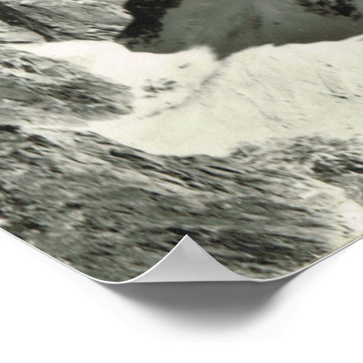 Frankrijk, Chamonix Mont Blanc, bergtop Poster (Hoek)