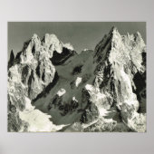 Frankrijk, Chamonix Mont Blanc, bergtop Poster (Voorkant)
