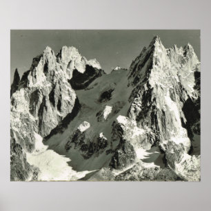 Frankrijk, Chamonix Mont Blanc, bergtop Poster