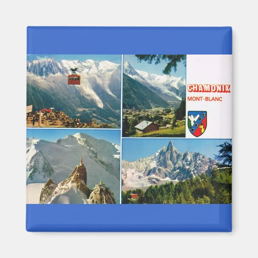  Frankrijk, Chamonix, Mt Blanc Magneet (Voorkant)