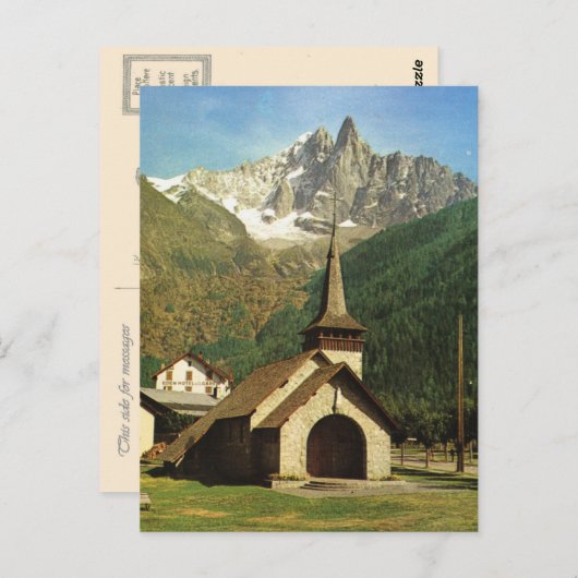 Frankrijk, Chapelle de Praz, hoog in de Franse alp Briefkaart (Voorkant / Achterkant)