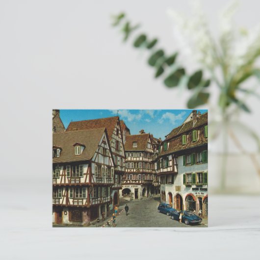 Frankrijk, Colmar, Alsace, retro-briefkaart Briefkaart (Staand voorkant)