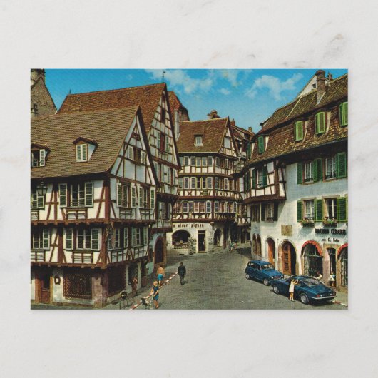 Frankrijk, Colmar, Alsace, retro-briefkaart Briefkaart (Voorkant)