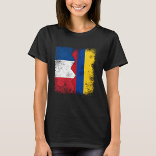 Frankrijk Colombia vlaggen halve Argentijnse Frans T-shirt