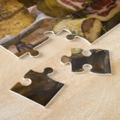 Frankrijk, Corsica. Plaatselijke kaas en charcuter Legpuzzel (Zijkant)