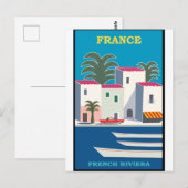 Frankrijk Cote D Azur Vintage Travel Briefkaart (Voorkant / Achterkant)