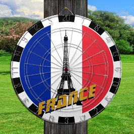 Frankrijk dartboard en Franse vlag, Parijs/spelboa Dartbord