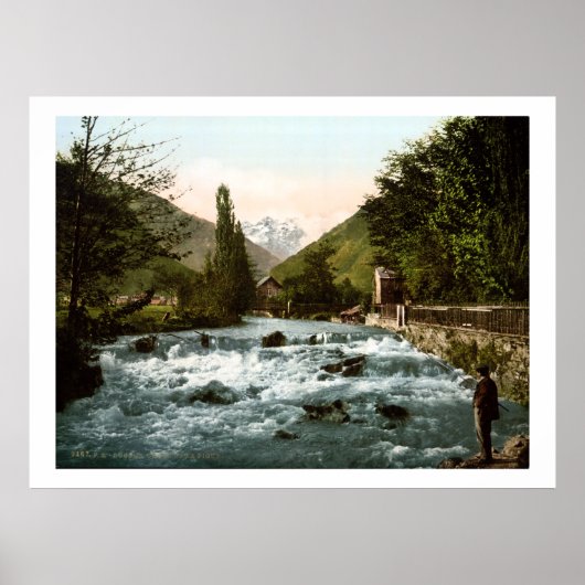  Frankrijk: de Pique Waterfall Poster (Voorkant)