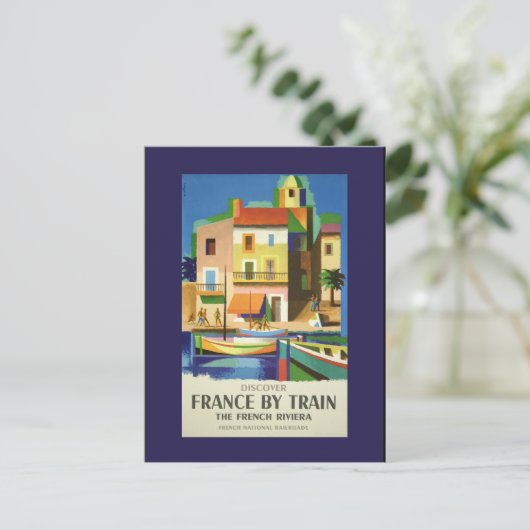 Frankrijk door van het Briefkaart voor treinreiz (Staand voorkant)